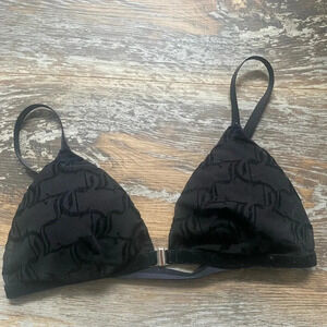 Juicy Couture BRA  Size M Padded Black Bra Velvet Size M